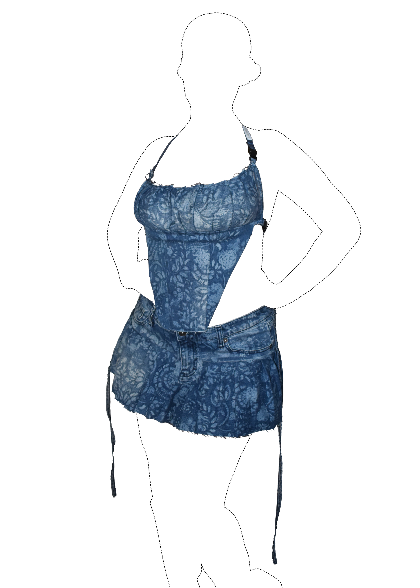 Floral Denim Set